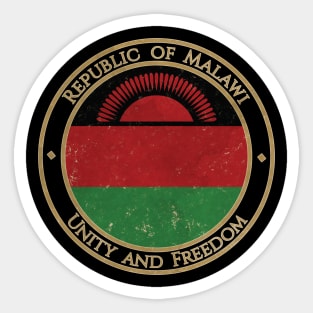 Vintage Republic of Malawi Africa African Flag Sticker